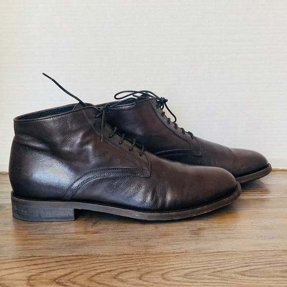 Pantanett,i Italy, Mens Dark Brown Leather Lace Up Chukka Ankle Boots,  11 / 44 main image 6